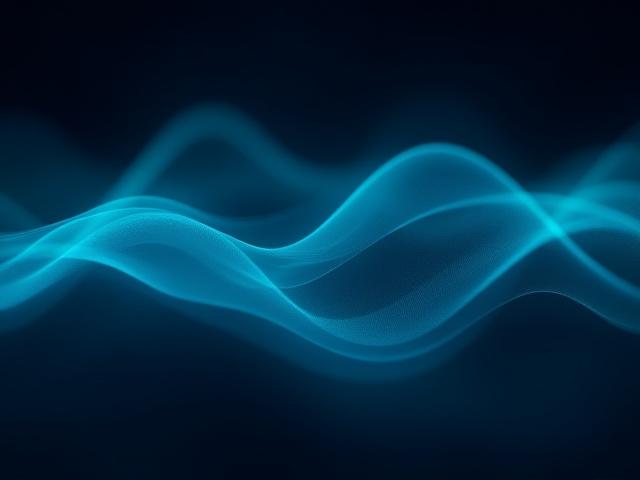 Abstract representation of brainwave patterns during deep sleep, with subtle tech overlays